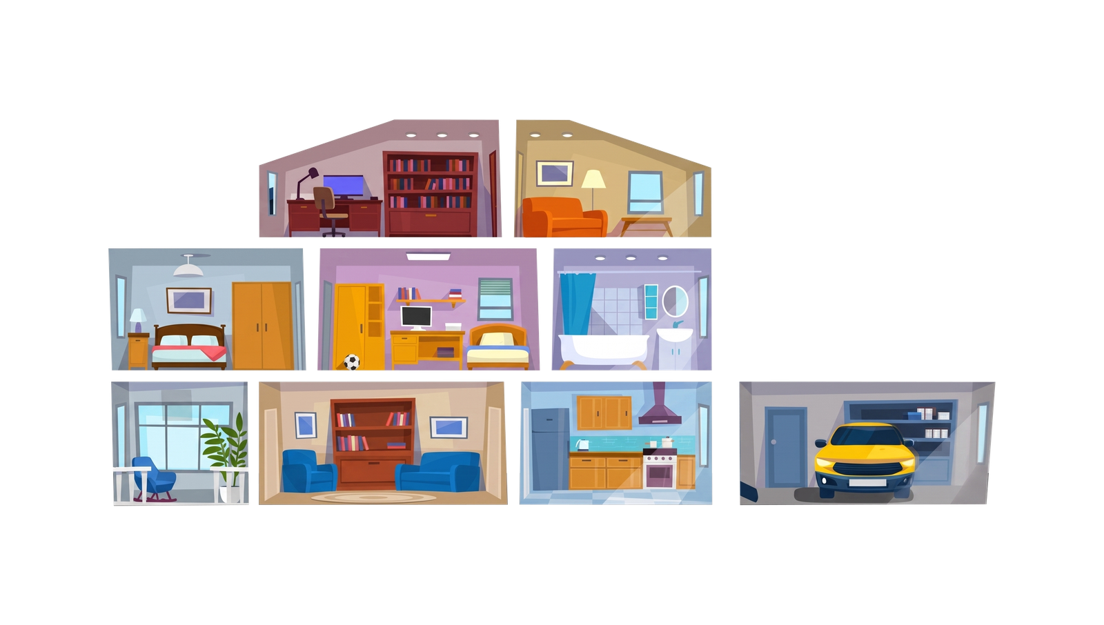 Casa completa iluminada